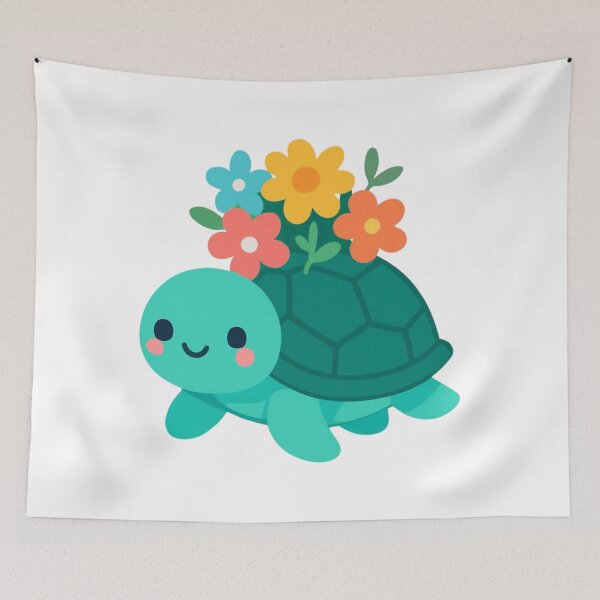 Item preview, Grow at Your Own Pace Turtle - Kawaii Ocean Sticker designed and sold by foryouandyours.