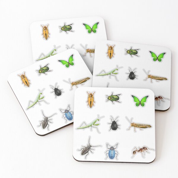 Item preview, Realistic Insects and Bugs Watercolor Sticker Pack designed and sold by KAWAII STUDIO NB.