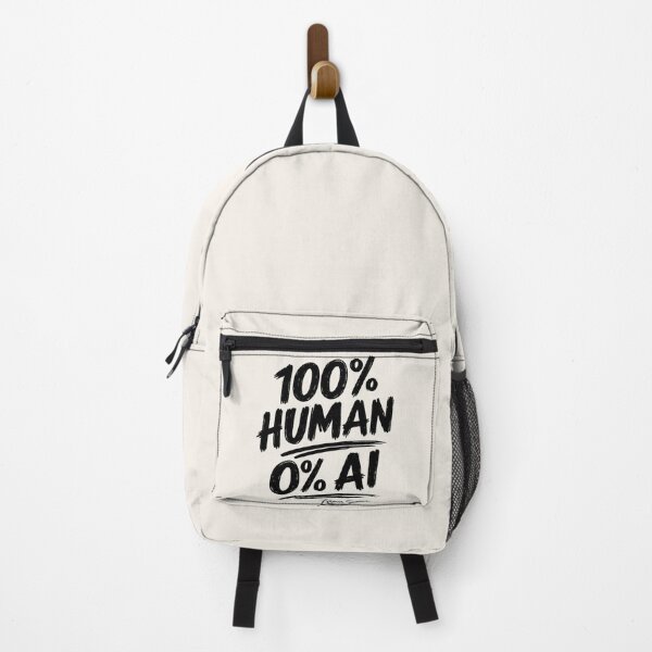 Item preview, 100% HUMAN 0% AI | Funny Typography Design | Retro Statement Graphic designed and sold by Baroness Swan.