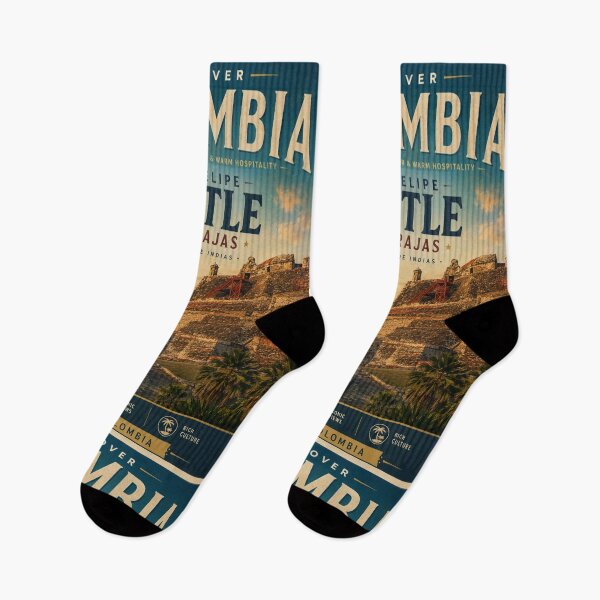 Item preview, San Felipe Castle of Barajas Vintage Travel Poster – Cartagena Colombia designed and sold by ElartedeNoel.