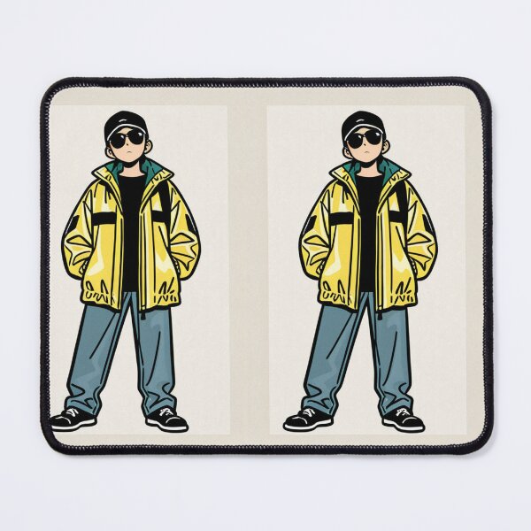 Item preview, Fashion - Man in White Windbreaker Sunglasses Streetwear Anime designed and sold by AnimeShin.