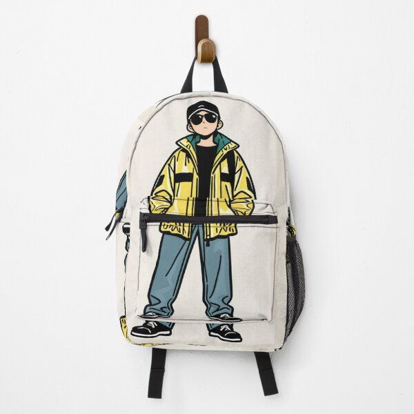 Item preview, Fashion - Man in White Windbreaker Sunglasses Streetwear Anime designed and sold by AnimeShin.