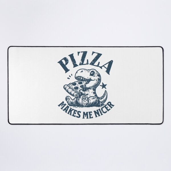Item preview, Pizza Makes Me Nicer - Little Cute Dinosaur with a Slice designed and sold by AnAzArt.