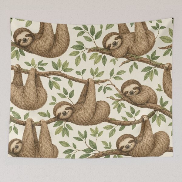 Item preview, Sleeping Sloths in the Treetops designed and sold by Owcomm.