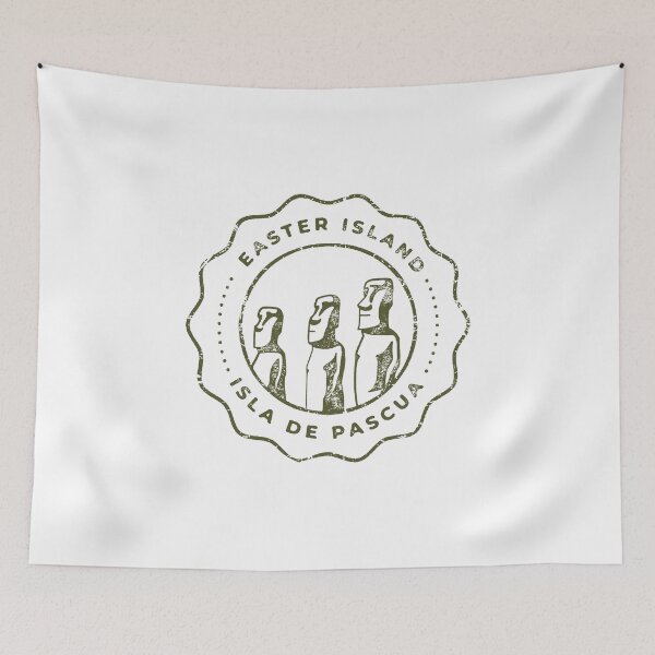 Item preview, Vintage Easter Island Isla de Pascua Travel Stamp designed and sold by RickTShop.