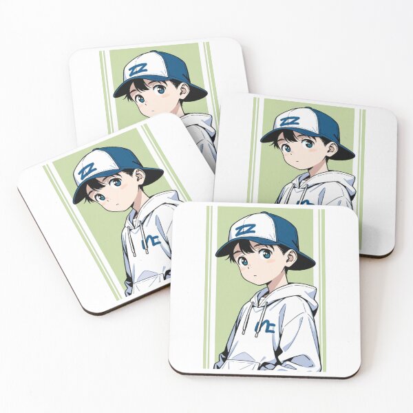 Item preview, Fashion - Man in White Zip Hoodie Cap Backward Streetwear Anime Variant 2 designed and sold by AnimeShin.