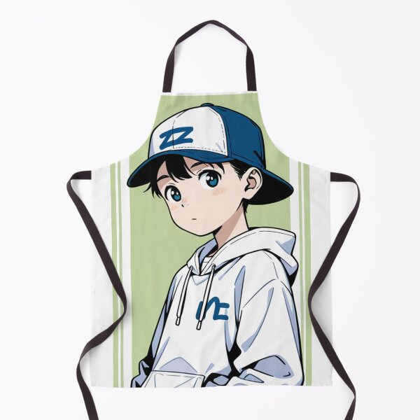 Item preview, Fashion - Man in White Zip Hoodie Cap Backward Streetwear Anime Variant 2 designed and sold by AnimeShin.