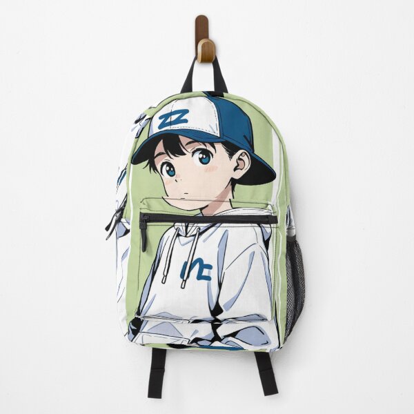 Item preview, Fashion - Man in White Zip Hoodie Cap Backward Streetwear Anime Variant 2 designed and sold by AnimeShin.