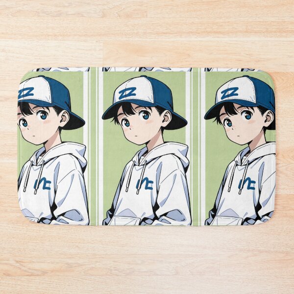Item preview, Fashion - Man in White Zip Hoodie Cap Backward Streetwear Anime Variant 2 designed and sold by AnimeShin.