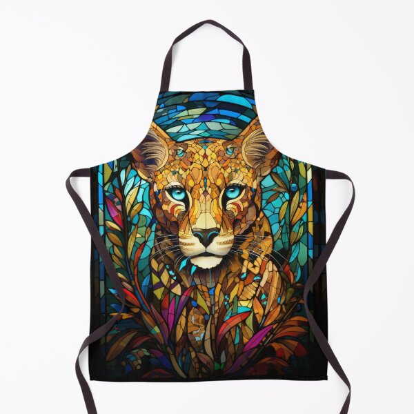 Item preview, Cheetah Stained Glass Portrait Wildlife Window Art designed and sold by pinkal.