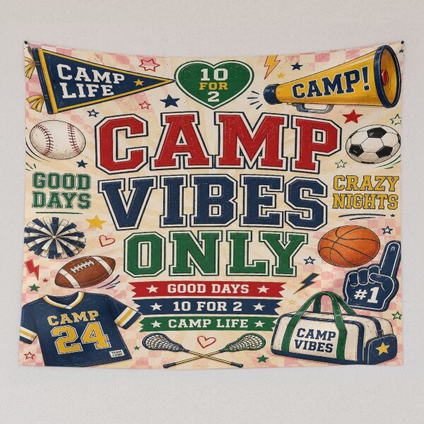 Item preview, Varsity Camp Collage designed and sold by Rachel's Room.