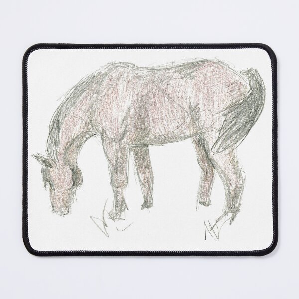 Item preview, Neighbor's Horse 1: sketch of grazing horse designed and sold by Dustwood-Media.