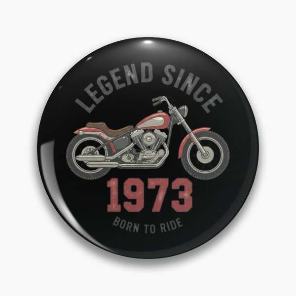 Item preview, Vintage Motorcycle Birthday Gift for Bikers, Born to Ride Retro Graphic, Legendary Since 1973 Classic Rider Design designed and sold by Whisky1111.