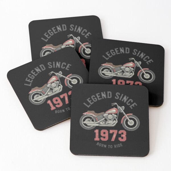 Item preview, Vintage Motorcycle Birthday Gift for Bikers, Born to Ride Retro Graphic, Legendary Since 1973 Classic Rider Design designed and sold by Whisky1111.