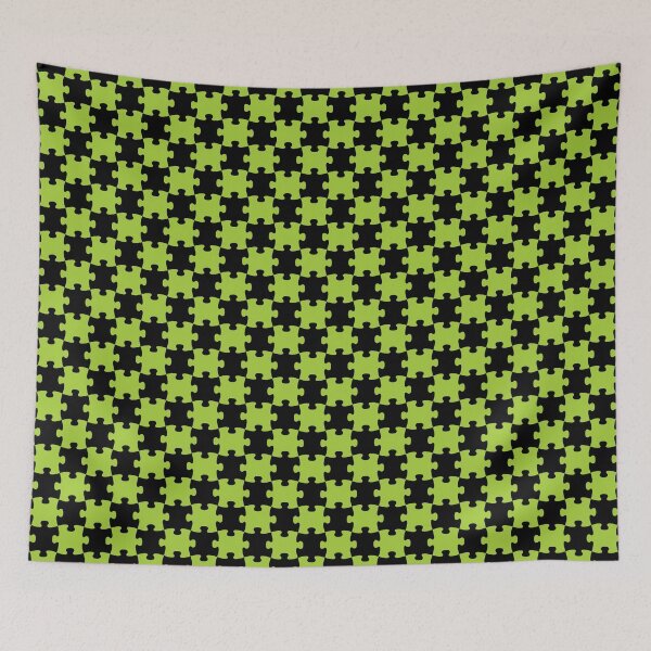 Item preview, Puzzle Pattern - black + green designed and sold by The Common Tee.