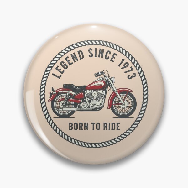 Item preview, Vintage Motorcycle Birthday Gift for Bikers, Born to Ride Retro Graphic, Legendary Since 1973 Classic Rider Design designed and sold by Whisky1111.