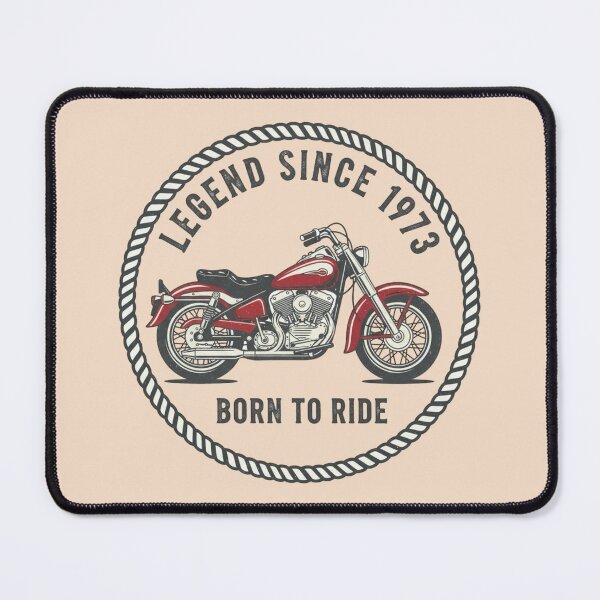 Item preview, Vintage Motorcycle Birthday Gift for Bikers, Born to Ride Retro Graphic, Legendary Since 1973 Classic Rider Design designed and sold by Whisky1111.