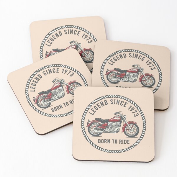 Item preview, Vintage Motorcycle Birthday Gift for Bikers, Born to Ride Retro Graphic, Legendary Since 1973 Classic Rider Design designed and sold by Whisky1111.