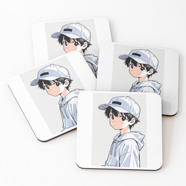 Item preview, Fashion - Man in White Zip Hoodie Cap Backward Streetwear Anime Variant 4 designed and sold by AnimeShin.