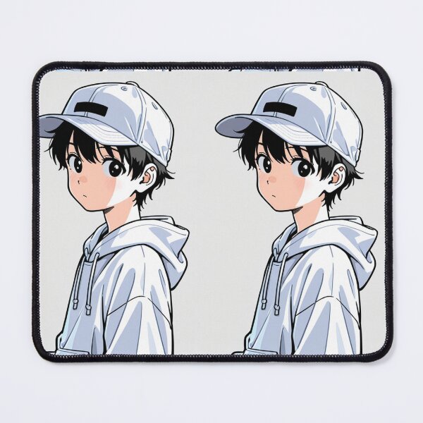 Item preview, Fashion - Man in White Zip Hoodie Cap Backward Streetwear Anime Variant 4 designed and sold by AnimeShin.