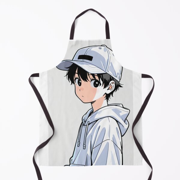 Item preview, Fashion - Man in White Zip Hoodie Cap Backward Streetwear Anime Variant 4 designed and sold by AnimeShin.