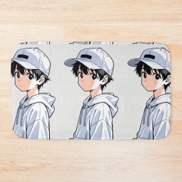 Item preview, Fashion - Man in White Zip Hoodie Cap Backward Streetwear Anime Variant 4 designed and sold by AnimeShin.
