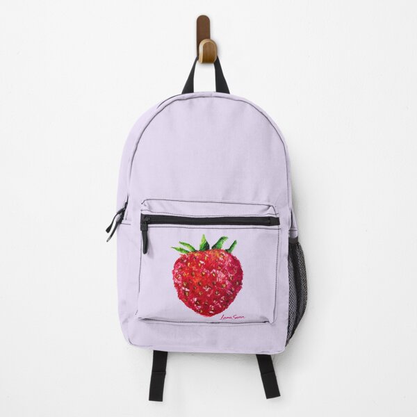 Item preview, LAVENDER STRAWBERRY | oil painting | Unique ART Design | Lilac Background | Summer Mood designed and sold by BlueberrySwan.