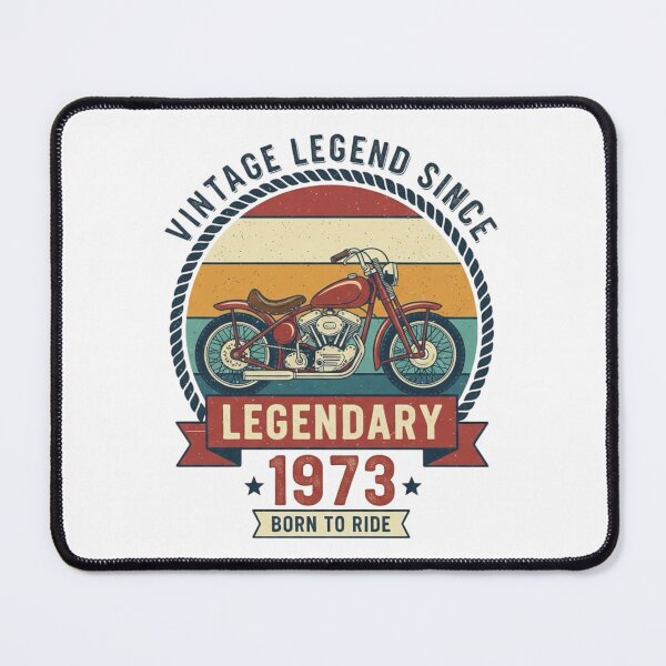 Item preview, Vintage Motorcycle Birthday Gift for Bikers, Born to Ride Retro, Legendary Since 1973 Classic Rider designed and sold by Whisky1111.