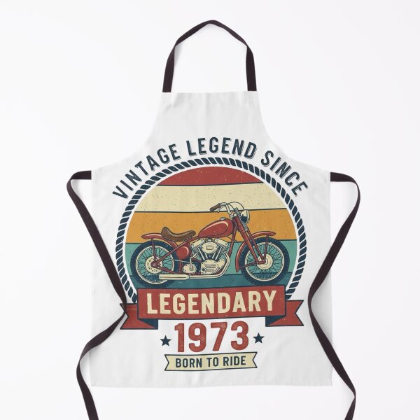 Item preview, Vintage Motorcycle Birthday Gift for Bikers, Born to Ride Retro, Legendary Since 1973 Classic Rider designed and sold by Whisky1111.