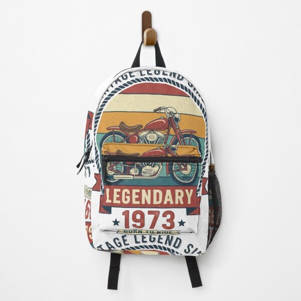Item preview, Vintage Motorcycle Birthday Gift for Bikers, Born to Ride Retro, Legendary Since 1973 Classic Rider designed and sold by Whisky1111.