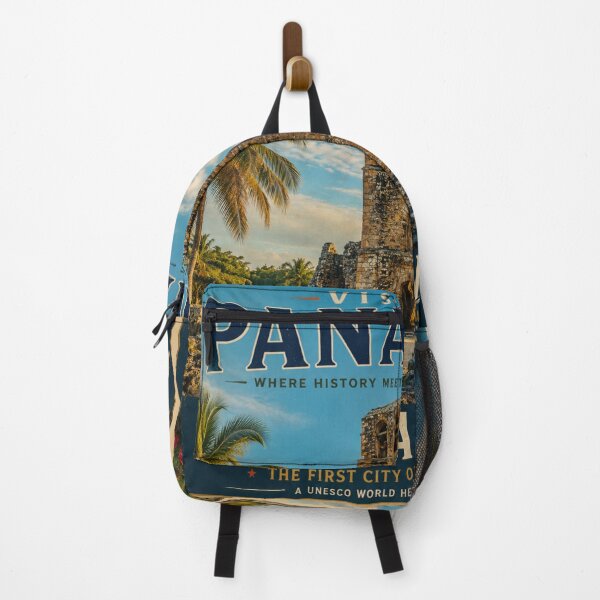 Item preview, Panama Viejo Vintage Travel Poster – Historic Panama City Wall Art designed and sold by ElartedeNoel.