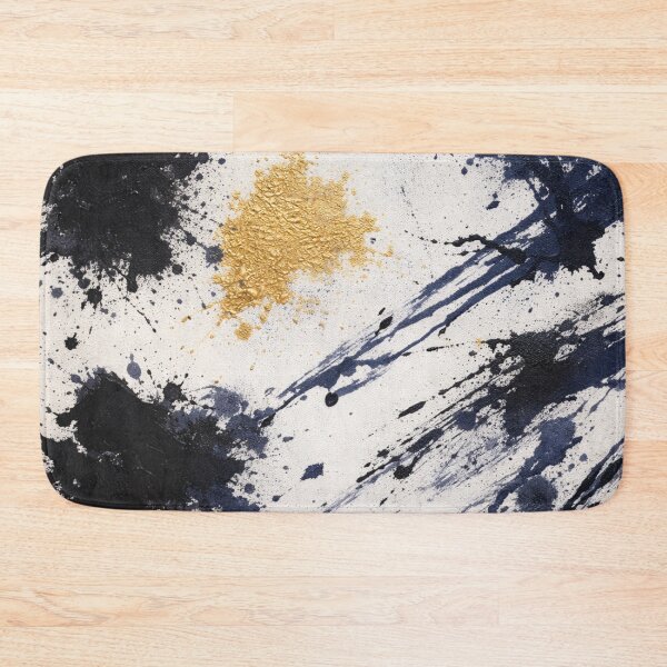 Item preview, Abstract Gold Splatter Modern Area Rug designed and sold by OnePercent992.