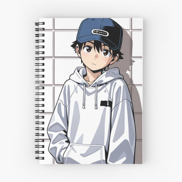 Item preview, Fashion - Man in White Zip Hoodie Cap Backward Streetwear Anime designed and sold by AnimeShin.