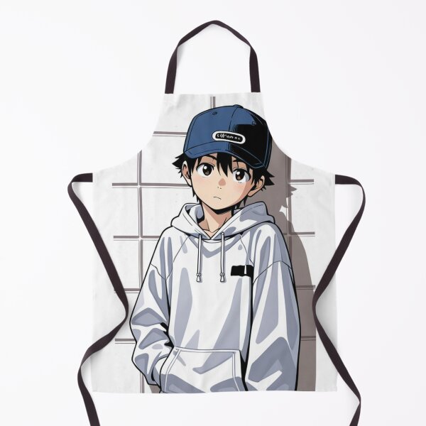 Item preview, Fashion - Man in White Zip Hoodie Cap Backward Streetwear Anime designed and sold by AnimeShin.