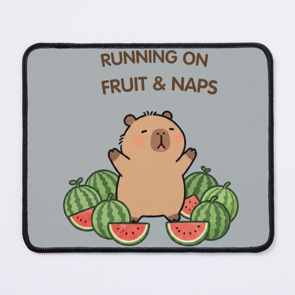 Item preview, Running on Fruit & Naps – Cute Watermelon Capybara designed and sold by BCapybara.