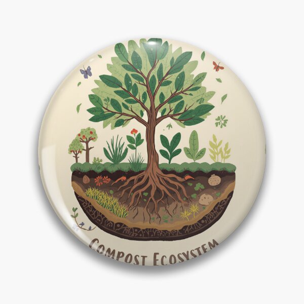 Item preview, Compost Ecosystem Gardening and Soil Health Illustration designed and sold by Evergreen Horizon Works.