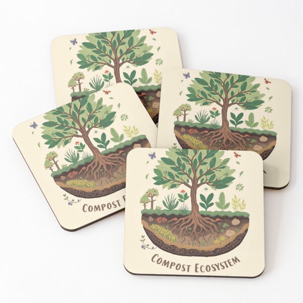 Item preview, Compost Ecosystem Gardening and Soil Health Illustration designed and sold by Evergreen Horizon Works.