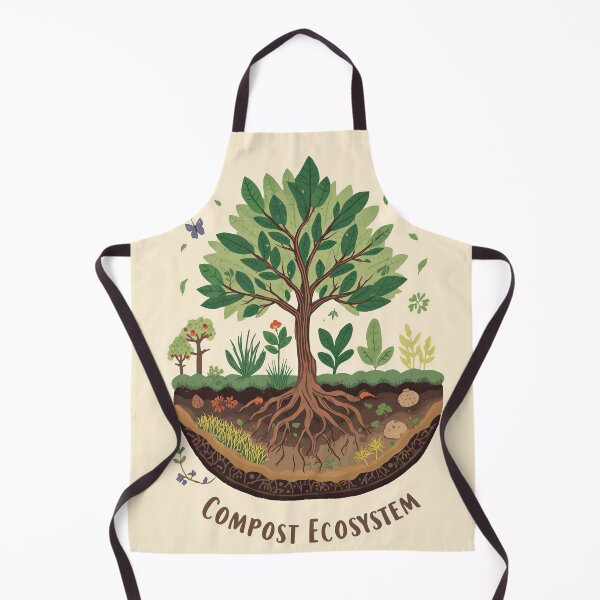 Item preview, Compost Ecosystem Gardening and Soil Health Illustration designed and sold by Evergreen Horizon Works.