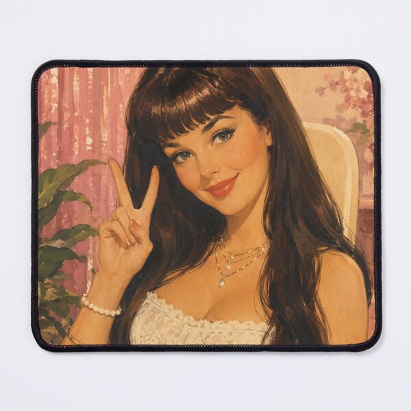 Item preview, Retro Kawaii Pinup – Vintage Soft Girl Glamour Art designed and sold by Cosplayvintage.
