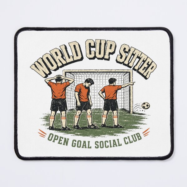 Item preview, World Cup Sitter Open Goal Social Club Soccer designed and sold by POD DYNASTY | Original Print On Demand T-Shirt Graphics.