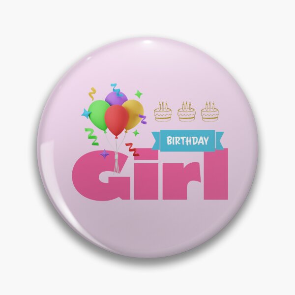 Item preview, Birthday Girl with balloons and cakes designed and sold by ShipDrop.