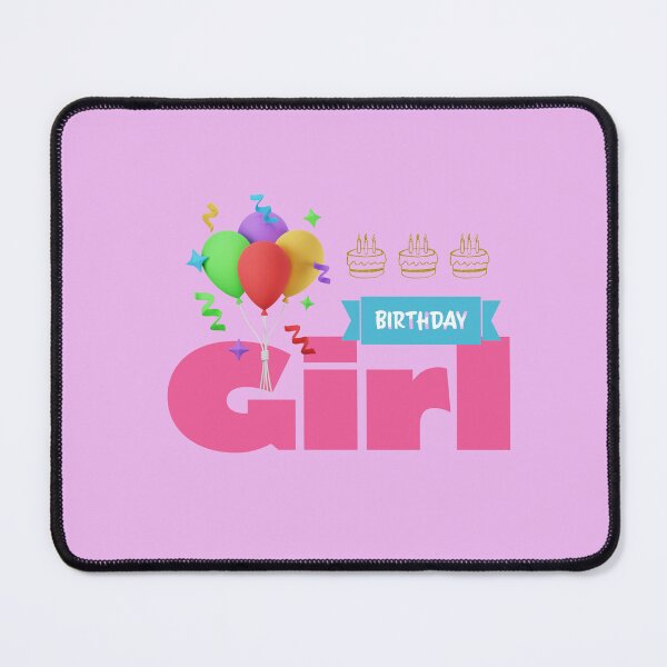 Item preview, Birthday Girl with balloons and cakes designed and sold by ShipDrop.