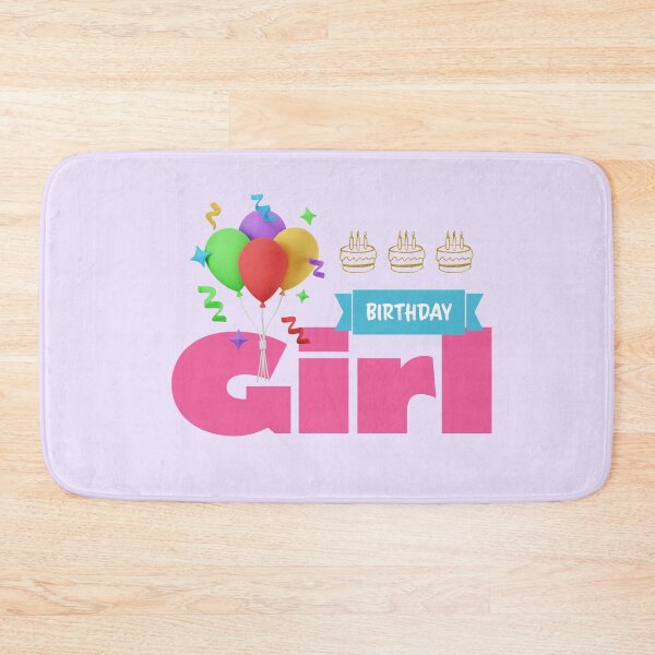 Item preview, Birthday Girl with balloons and cakes designed and sold by ShipDrop.