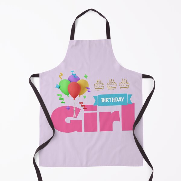 Item preview, Birthday Girl with balloons and cakes designed and sold by ShipDrop.
