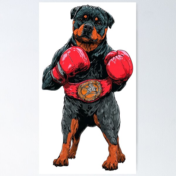 Item preview, Rottweiler Boxer Champion | Fighter Dog Gym MMA Hoodie Gift designed and sold by BrasilStickers.