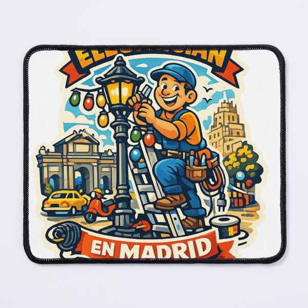 Item preview, Madrid Electrician Sticker designed and sold by Imaginarium of Chaos falcon88 .