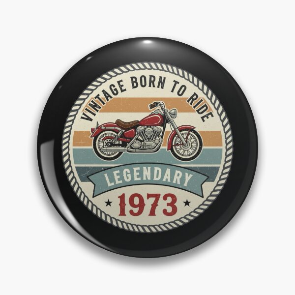 Item preview, Vintage Motorcycle Born to Ride Retro Biker Graphic, Legendary Since 1973 Classic Chopper Design Gift designed and sold by Whisky1111.