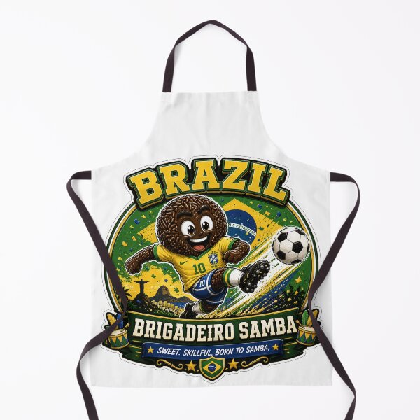 Item preview, Brazil Brigadeiro Samba Football Mascot Sticker | Brazilian Soccer Fan Design designed and sold by Snackwave Ninety.
