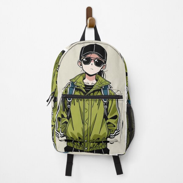 Item preview, Fashion - Man in Yellow Windbreaker Sunglasses Streetwear Anime Variant 2 designed and sold by AnimeShin.