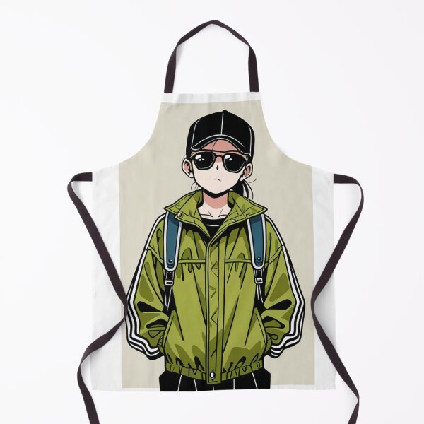 Item preview, Fashion - Man in Yellow Windbreaker Sunglasses Streetwear Anime Variant 2 designed and sold by AnimeShin.
